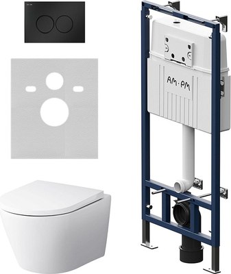 Унитаз подвесной с инсталляцией AM.PM Master Fit / IS100138.741701 - фото