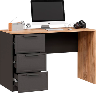 Письменный стол ТриЯ Стелла тип 1 (серый вулкан/фон серый/яблоня беллуно)