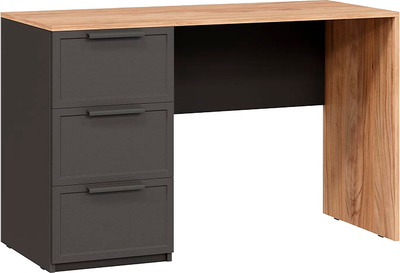 Письменный стол ТриЯ Стелла тип 1 (серый вулкан/фон серый/яблоня беллуно)