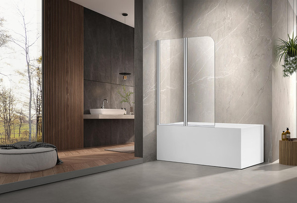 Стеклянная шторка для ванны Aquatek AQ DEL SBA 10015CH