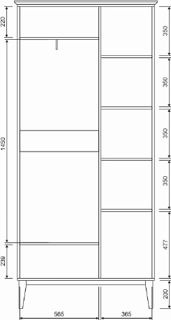 Шкаф Гомельдрев Торино ГМ 4192-21