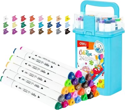Набор маркеров Deli ColoRun EC187-24 - фото