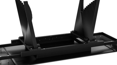 Обеденный стол ТриЯ Шелдон Тип 1 (черный муар/керамика матовая серый мрамор)