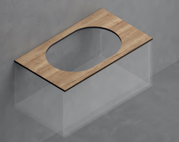 Столешница для тумбы в ванную ЗОВ 13 / CKP13H795458C1BC