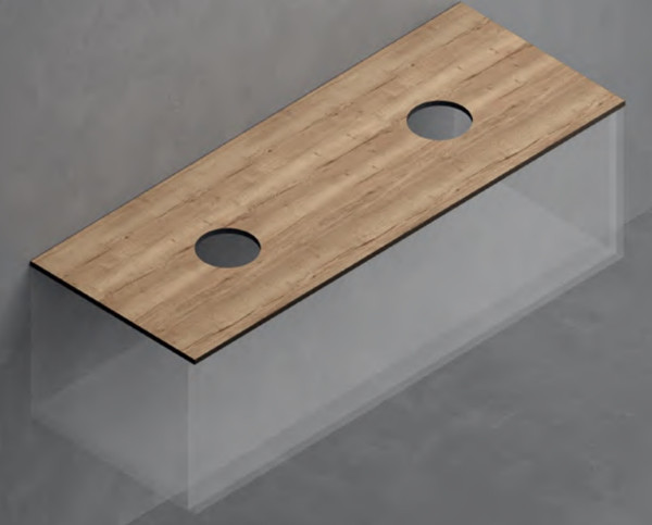 Столешница для тумбы в ванную ЗОВ 13 / CKP13H1195458C2C