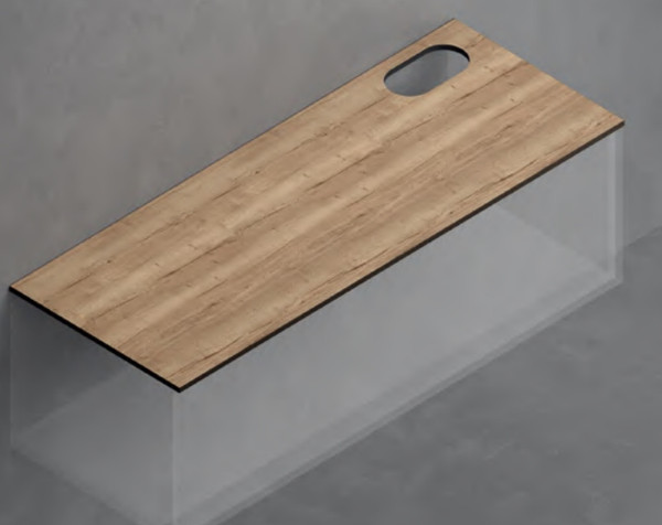 Столешница для тумбы в ванную ЗОВ 13 / CKP13H1195458C1ME