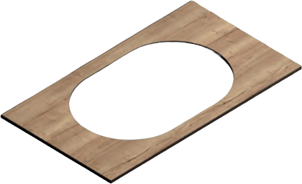 Столешница для тумбы в ванную ЗОВ 13 / CKP13H995458C1BC - фото