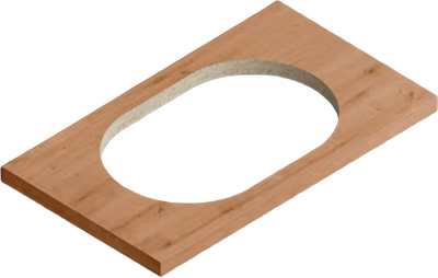 Столешница для ванной ЗОВ HPL 38 / CHPL38T695458C1BC - фото