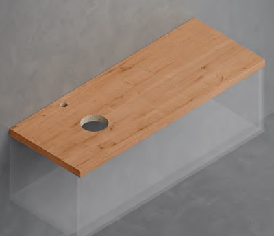 Столешница для ванной ЗОВ HPL 38 / CHPL38T1195458C2L