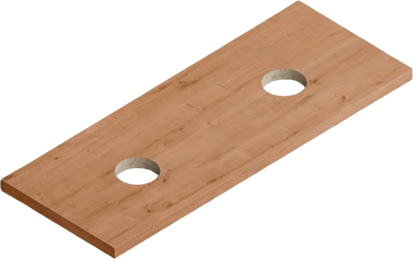 Столешница для тумбы в ванную ЗОВ HPL 38 / CHPL38T1195458C2C - фото