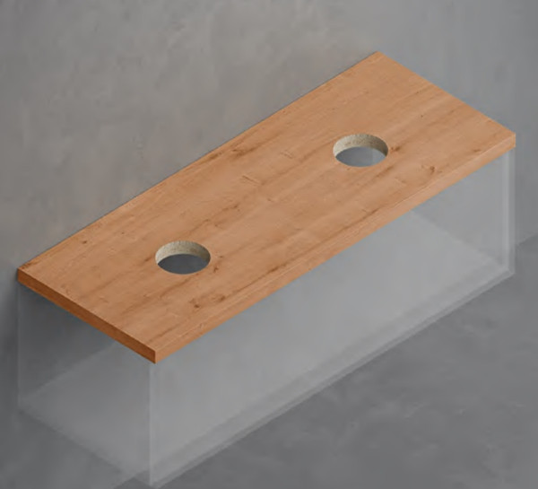 Столешница для тумбы в ванную ЗОВ HPL 38 / CHPL38T1195458C2C