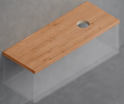 Столешница для ванной ЗОВ HPL 38 / CHPL38T1195458C1R