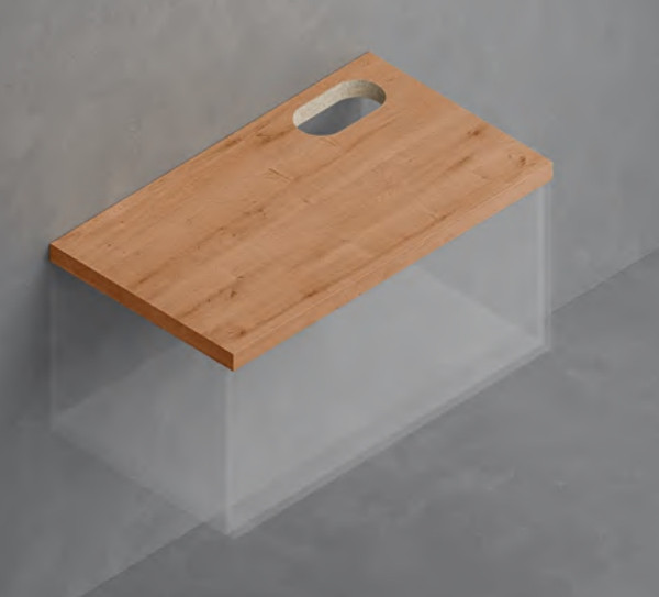 Столешница для тумбы в ванную ЗОВ HPL 38 / CHPL38T695458C1MS