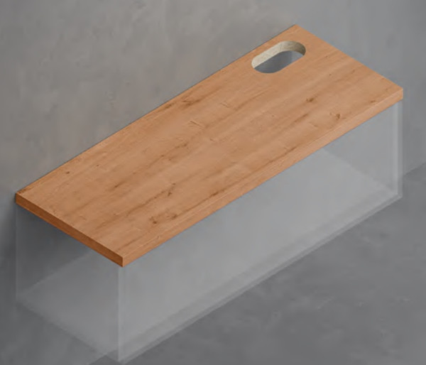 Столешница для тумбы в ванную ЗОВ HPL 38 / CHPL38T1195458C1ME