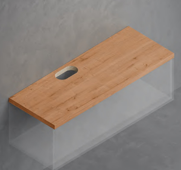 Столешница для тумбы в ванную ЗОВ HPL 38 / CHPL38T1195458C1MC