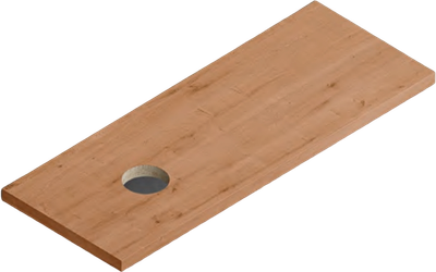 Столешница для ванной ЗОВ HPL 38 / CHPL38T1195458C1L - фото