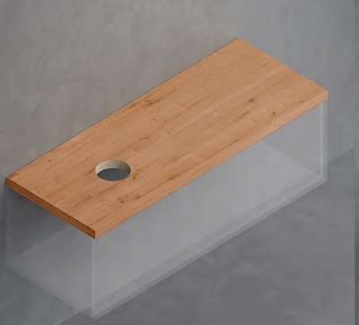 Столешница для ванной ЗОВ HPL 38 / CHPL38T1195458C1L