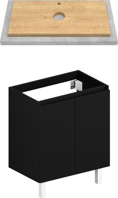 Тумба под умывальник ЗОВ Монови 70 / M70LG0LGS-HPL38T - фото