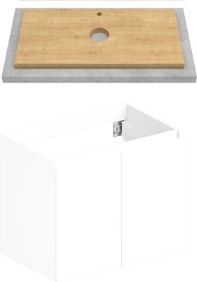 Тумба под умывальник ЗОВ Монови 70 / M70LW0LW-HPL38T - фото