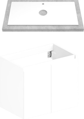 Тумба под умывальник ЗОВ Монови 70 / M70LW0LW-LDSPW - фото