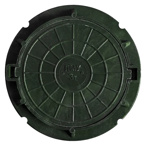 Люк канализационный No Brand Полимерный легкий малый 30кН - фото