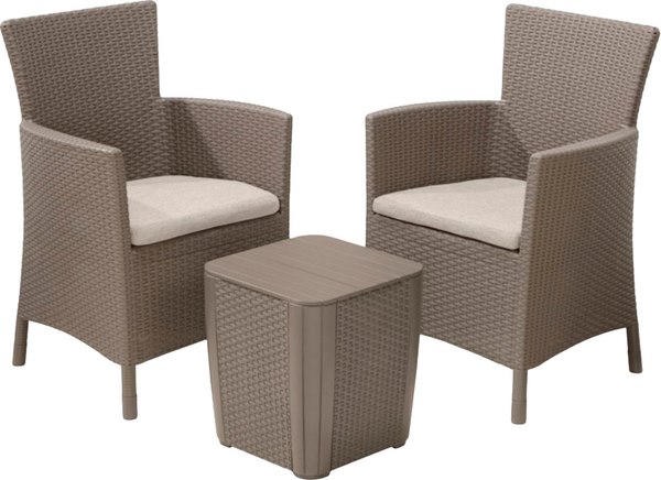 Комплект садовой мебели Keter Iowa Balcony / 224383 (капучино) - фото