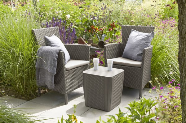 Комплект садовой мебели Keter Iowa Balcony / 224383 (капучино)