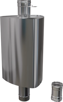 Бак на трубе Ferrum Каспий треугольный на трубе 63л / f0725  - фото