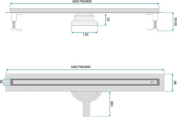 Трап для душа REA Neox Slim Pro 700 / REA-G2718
