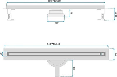 Трап для душа REA Neox Slim Pro 900 / REA-G5805