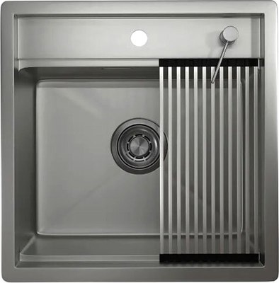 Мойка кухонная GRANULA KS-5051 (сталь матовый) - фото