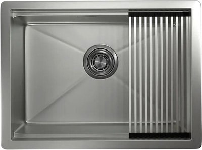 Мойка кухонная GRANULA KS-6045U (сталь матовый) - фото