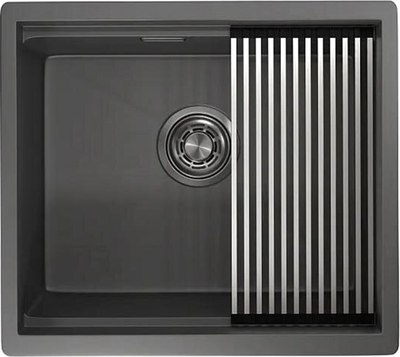Мойка кухонная GRANULA KS-5045U (графит матовый) - фото