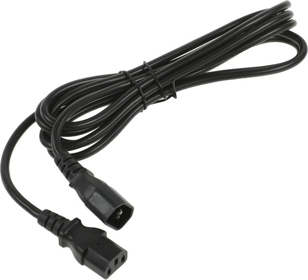 Кабель Hyperline PWC-IEC13-IEC14-3.0-BK - фото