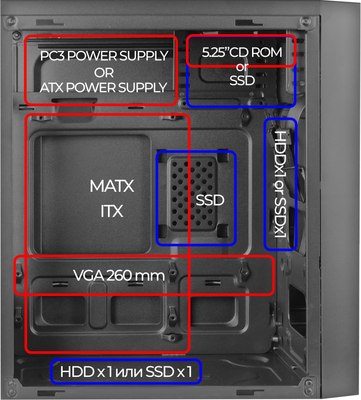 Корпус для компьютера Ginzzu B410