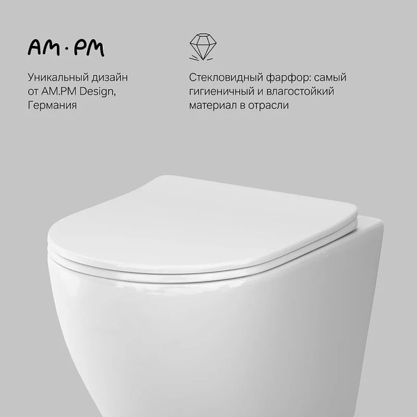 Унитаз подвесной с инсталляцией AM.PM Prime Fit / IS90251.801900