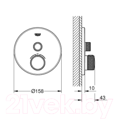 Смеситель GROHE Grohtherm Smart Control 29118000