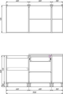 Кухонный гарнитур Eligard Lion 1.5 без столешницы
