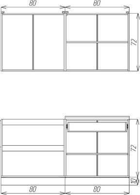 Кухонный гарнитур Eligard Lion 1 1.6 без столешницы