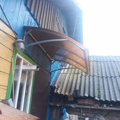 Козырек ИМпласт Скат Цинк 1800х950 Янтарь / 15090 