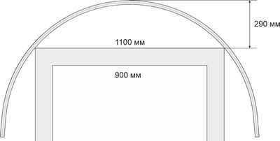 Козырек ИМпласт Арка 1500x1000 / 15105