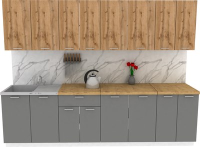 Кухонный гарнитур Eligard Lion 2.8 без столешницы - фото