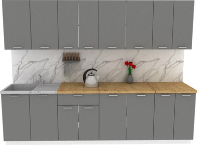 Кухонный гарнитур Eligard Lion 2.8 без столешницы - фото