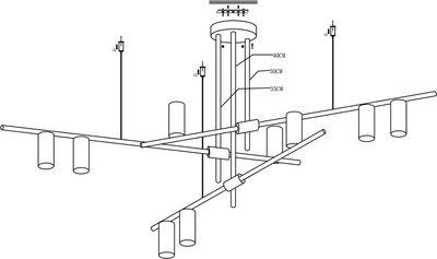 Люстра Kinklight Рия 07621-9.19