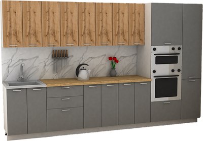 Кухонный гарнитур Eligard Lion 3.4 без столешницы - фото