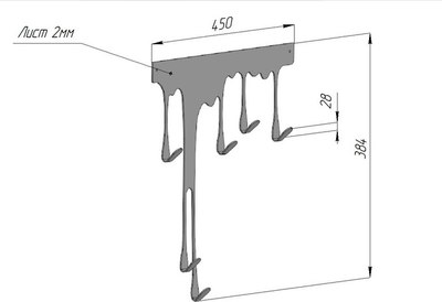 Вешалка для одежды Sheffilton SHT-WH34-M