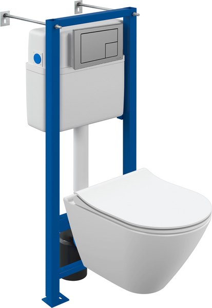 Унитаз подвесной с инсталляцией Cersanit City Smart CO DPL EO Slim - фото