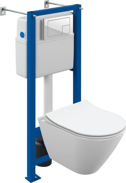 Унитаз подвесной с инсталляцией Cersanit City Smart CO DPL EO Slim - фото