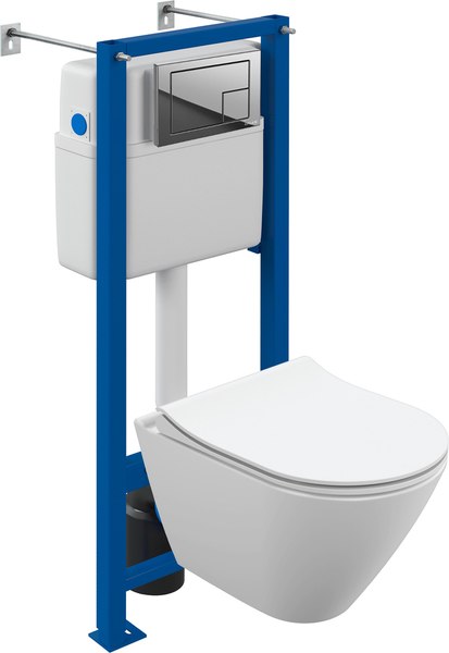 Унитаз подвесной с инсталляцией Cersanit City Smart CO DPL EO Slim - фото