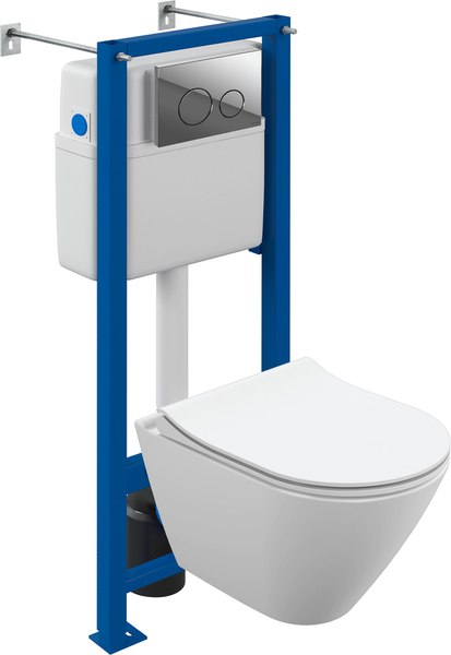 Унитаз подвесной с инсталляцией Cersanit City Smart CO DPL EO Slim - фото